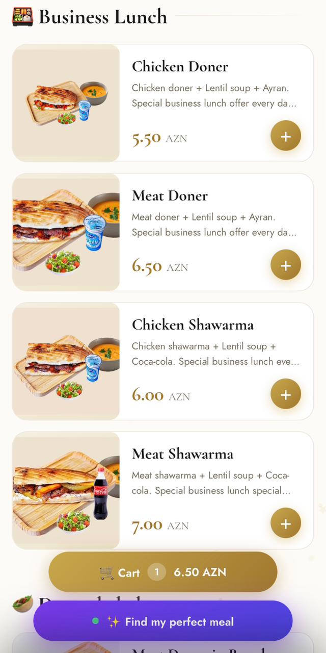 QR code menu on mobile phone